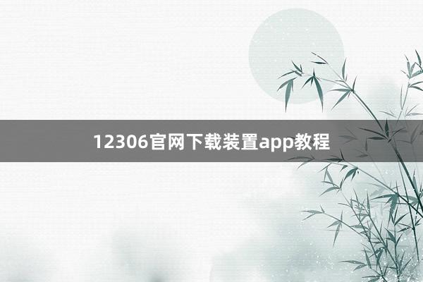 12306官网下载装置app教程